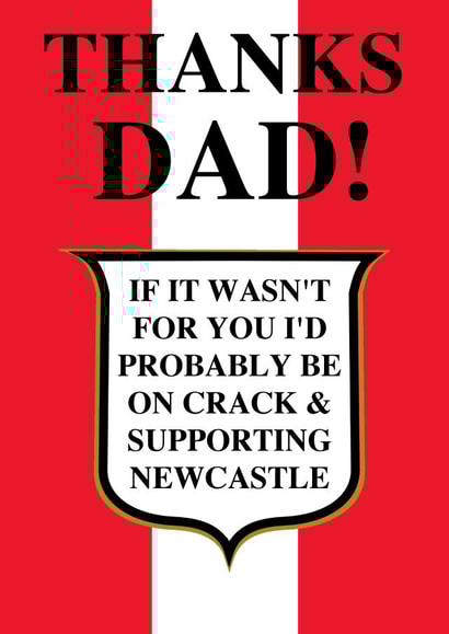 sunderland newcastle Father's Day Card 23844 created by Pottsy Prints