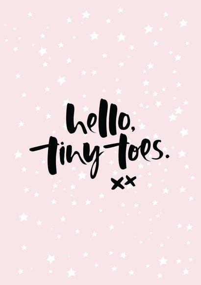 pink stars New Baby Card 10552 created by Too Wordy