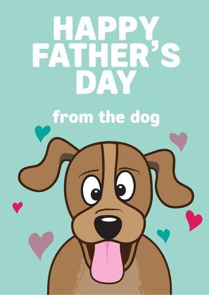 DOG PET Father's Day Card 29632 created by HC Illustrations