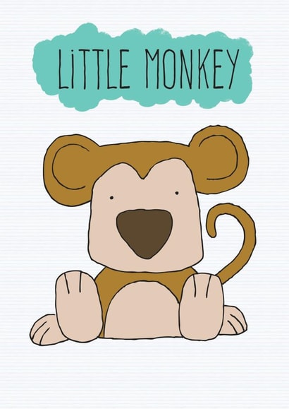 little monkey Birthday Card 13901 created by Elki Shaw
