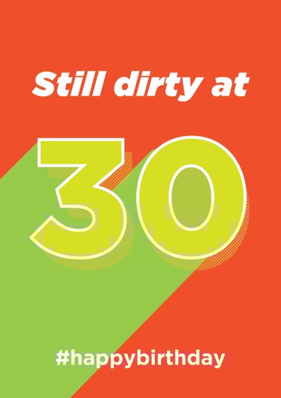 TYPOGRAPHY MILESTONE Birthday Card 8568 created by Thirty Mussels