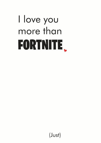 fortnite love Anniversary Card 36194 created by Different Design Co