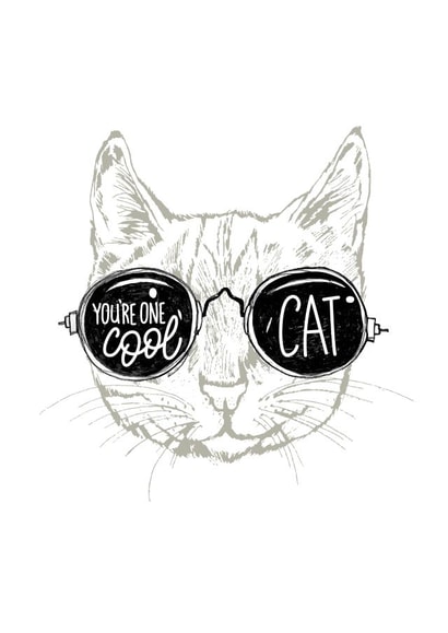 Birthday or Anniversary - You're One Cool Cat created by Reba Renee