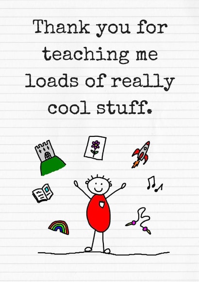 thanks teaching Thank You Card 13130 created by Beta Mummy