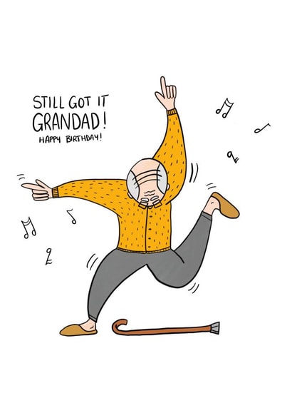 grandad grandfather Birthday Card 3443 created by Ivorymint cards