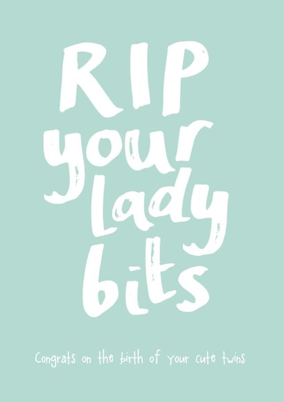 twins rip New Baby Card 3715 created by Bow & Bell