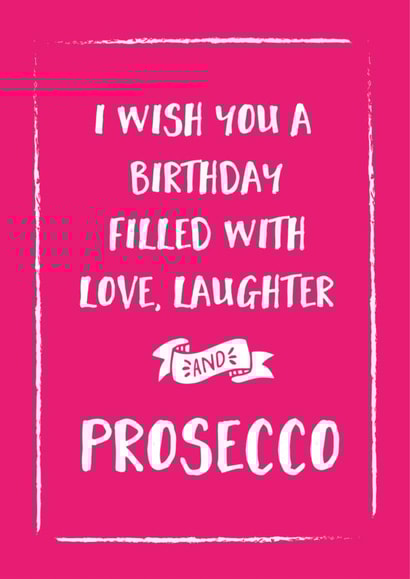prosecco alcohol Birthday Card 13751 created by Lukanna Designs