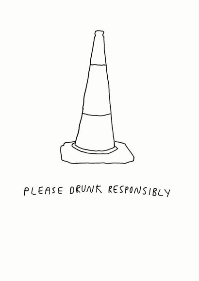 traffic cone Birthday Card 28800 created by Redback Cards