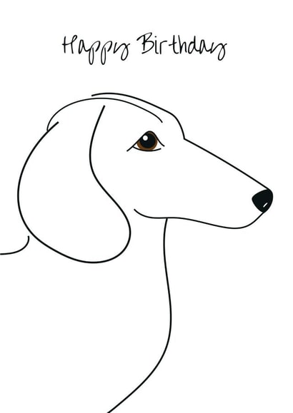 dog dachshund Card 28543 created by 1790 Cards