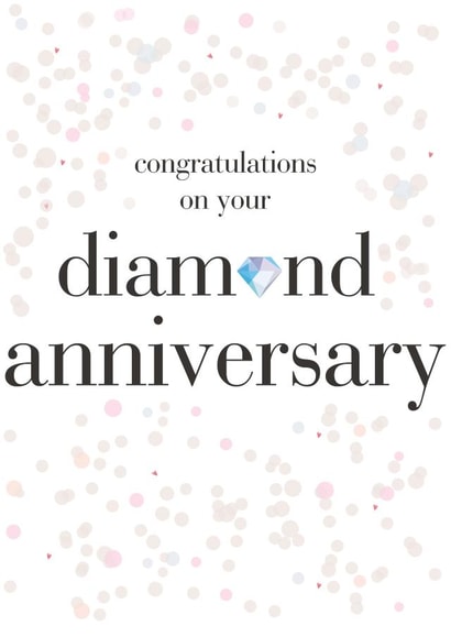 Diamond Wedding Anniversary Card - 60 Years - Congratulations  On Your Diamond Anniversary created by Claire Giles