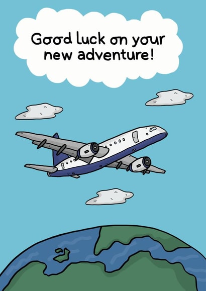 Adventure Congrats Good Luck Card 9183 created by Bronte Laura Illustration