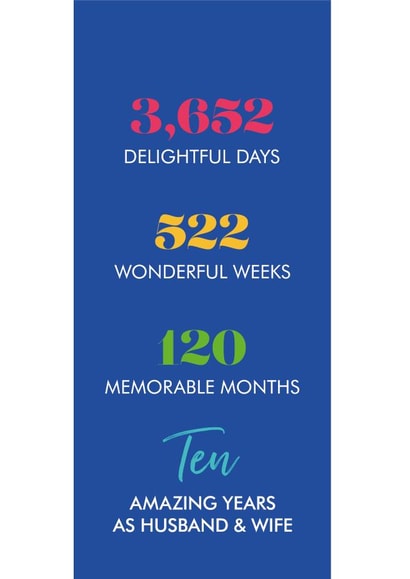 husband wife Anniversary Card 7694 created by Poppy Lane