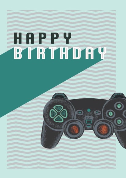 Classic Birthday Card - Gamer - Console Controller - For Him created by Louise Tiler