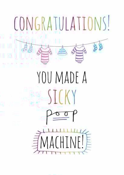 congrats you New Baby Card 13930 created by SmellyCardStudio