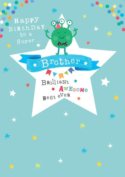 super brother Birthday Card 6073 created by YTR Studios (Yasmin Tara)