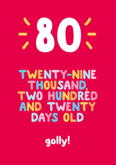 80 days Birthday Card 3453 created by Ivorymint cards