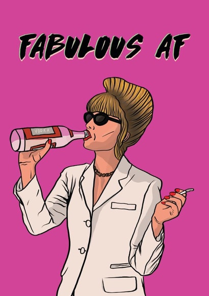 AbFab Absolutely Birthday Card 13965 created by Foggish