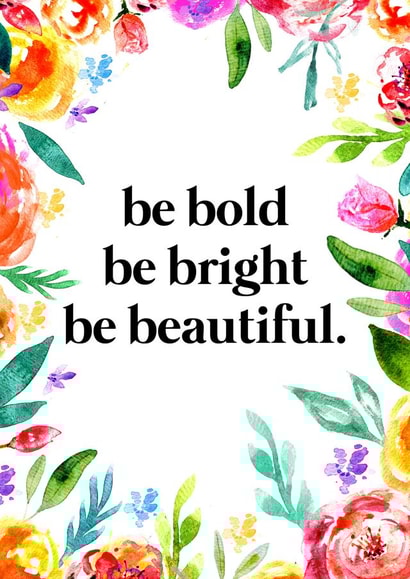 bold bright Just because Card 33214 created by Elodie Bee Designs