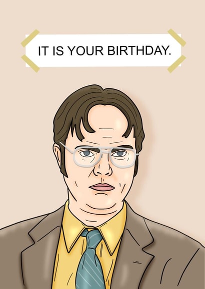 dwight schrute Birthday Card 13674 created by Pedges Houseboat
