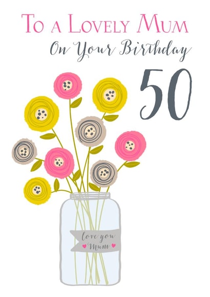 mum flowers Birthday Card 3860 created by Wink Design - Michelle Roberts
