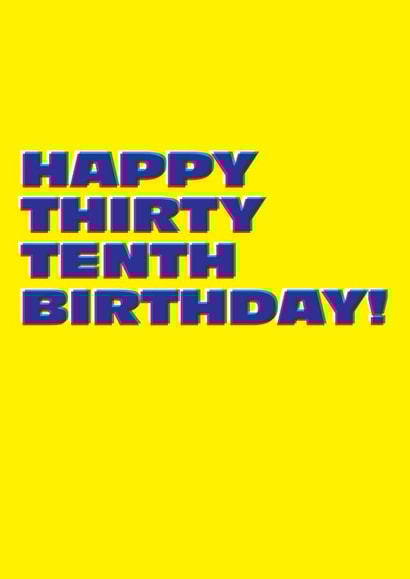 funny typographical Birthday Card 10820 created by Fatchair Print