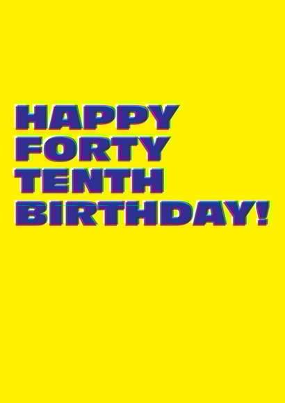 funny typographical Birthday Card 10821 created by Fatchair Print