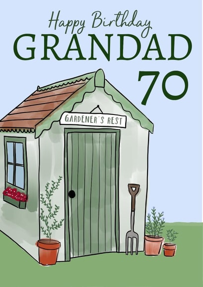 grandad 70 Birthday Card 3861 created by Wink Design - Michelle Roberts