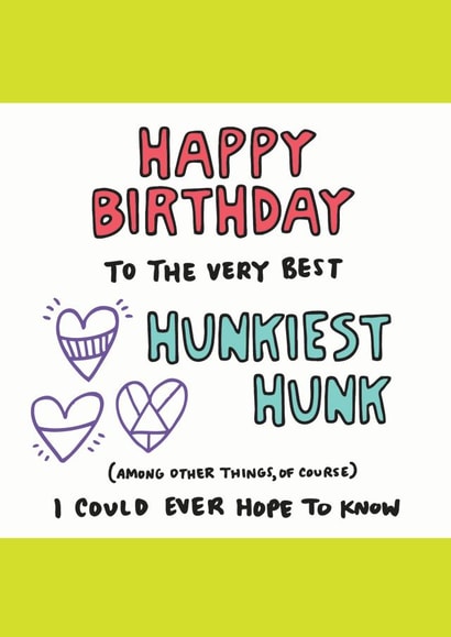 Happy Birthday Hunk Birthday Card created by Angela Chick