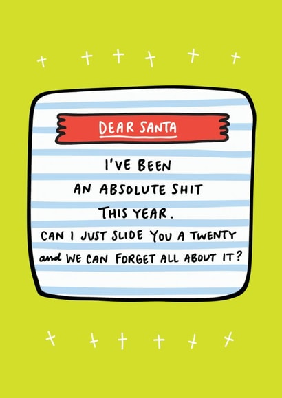 Dear Santa Bribe Card created by Angela Chick