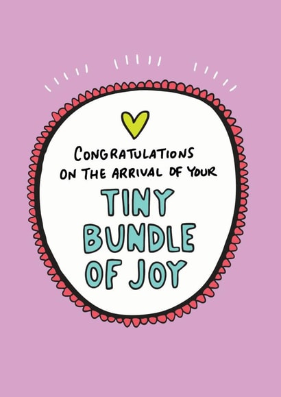 Tiny Bundle of Joy New Baby Card created by Angela Chick
