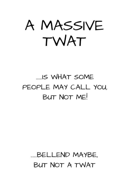 massive twat Love & Friendship Card 13754 created by The Insult Emporium