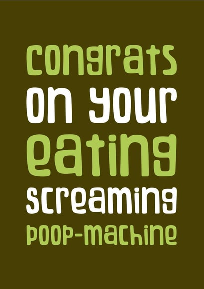 congrats funny New Baby Card 9647 created by Shutterjunkie