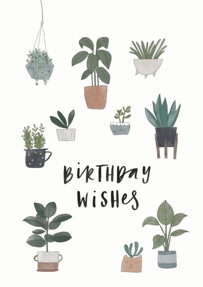 Cute Birthday Card for Your Plant Loving Friend - Birthday Wishes created by Jessie Miles