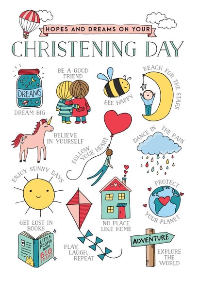 hopes dreams Christening Card 5857 created by Eskimo Kiss Designs