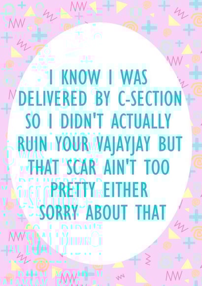 c-section vjayjay Mothers Day Card 32995 created by Lyndsey Jade