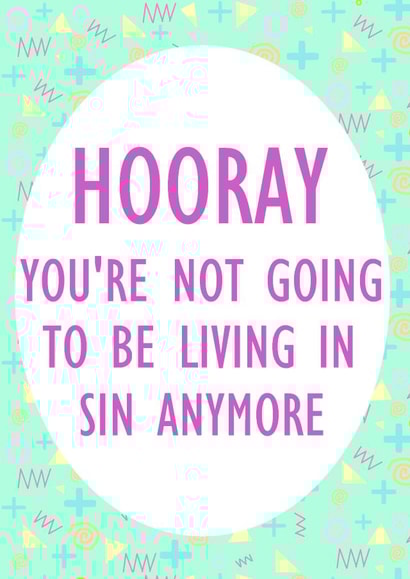 Living in sin - wedding card created by Lyndsey Jade