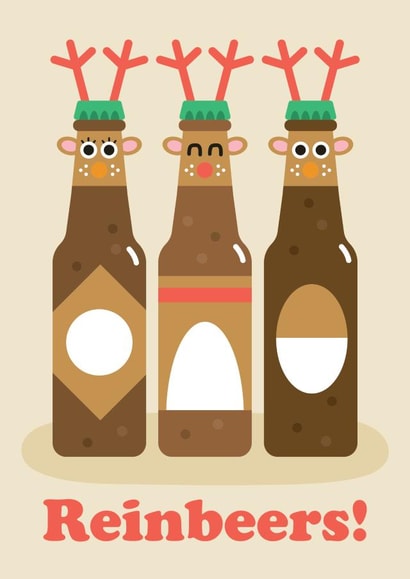 Reinbeers Funny Christmas Card created by Studio Boketto