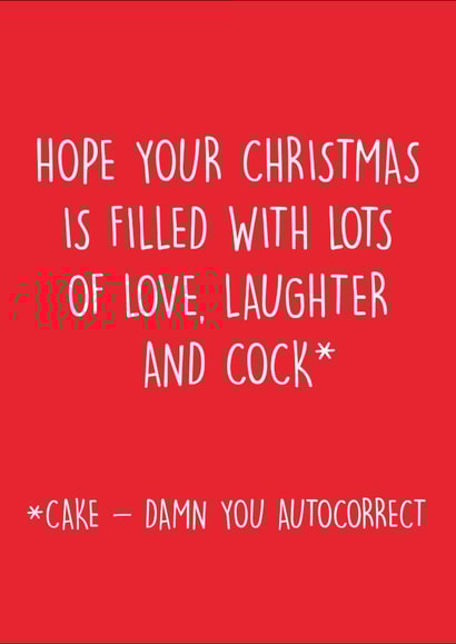 Rude Christmas autocorrect created by Pack a Punch Designs