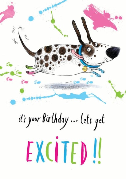 dog lets Birthday Card 13735 created by Sarah Wilton