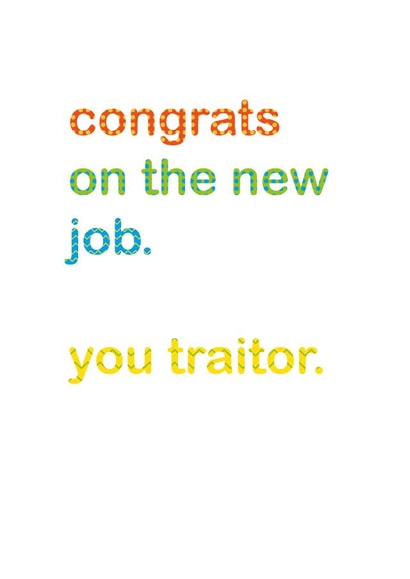 congrats traitor Leaving Card 12315 created by Dotish Designs