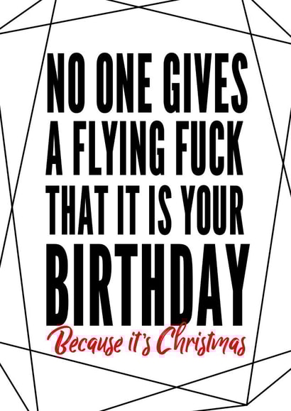 fuck flying Birthday Card 8140 created by Filthy Sentiments