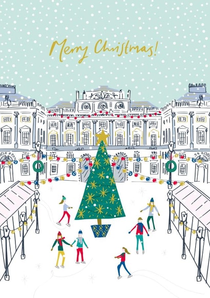 Classic - Ice Rink - Somerset House - Christmas Card - Festive - Traditional - Ice Skating - Christmas Tree - Pretty - Christmas Card created by Jessica Hogarth