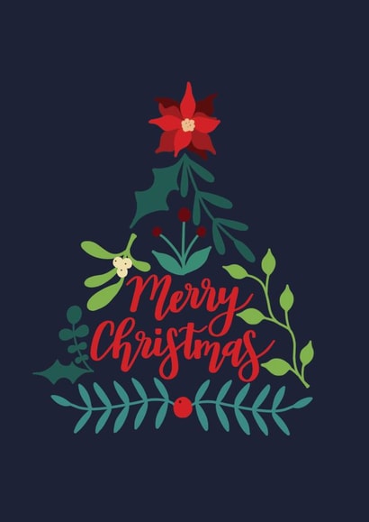 tree plants Christmas Card 29759 created by Ness Nordberg