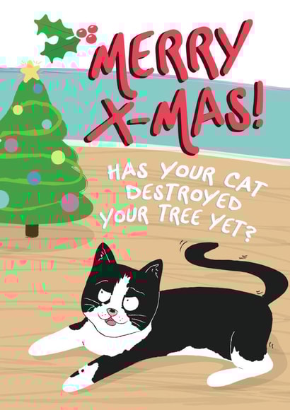 Merry Christmas Cat created by Lynsey Luu