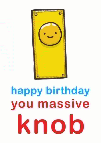 knob male Birthday Card 9998 created by Sarah-Anne Brown