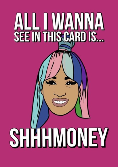 cardi b singer Birthday Card 10420 created by Keepseyshop