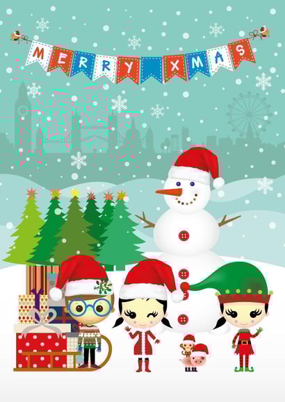 cute animal Christmas Card 27826 created by Made by Man
