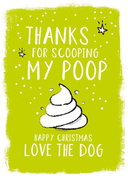 Dog from the dog Christmas Card 12195 created by High Five Prints Co
