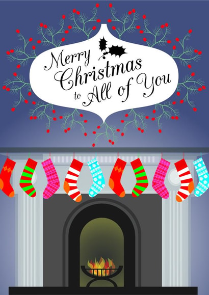 merry Typographic Christmas Card 2583 created by Claire Giles