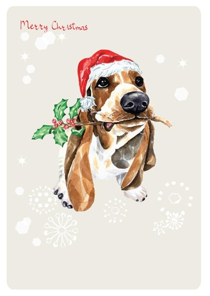 dog merry Christmas Card 11293 created by SABIVO Design by Sabina